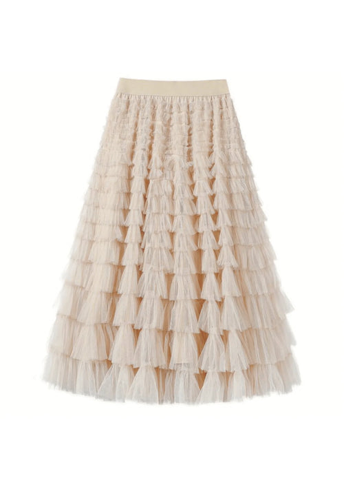 Jupe en tulle brun clair