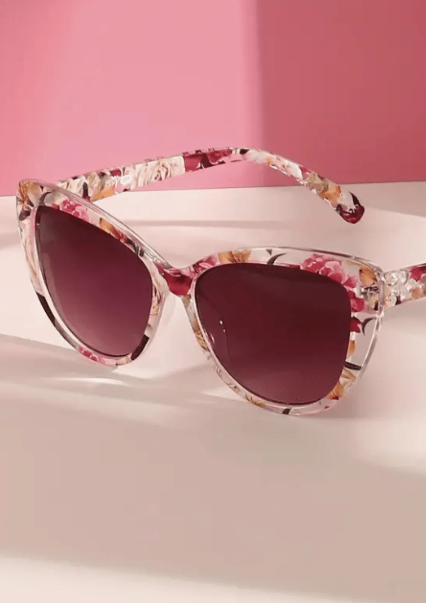 PINK FLORAL SUNGLASSES