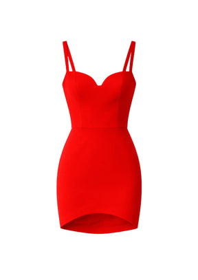 Korallen Mini -Kleid