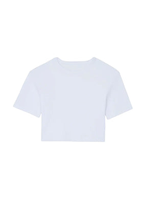 WHITE NICO CROPPED TEE