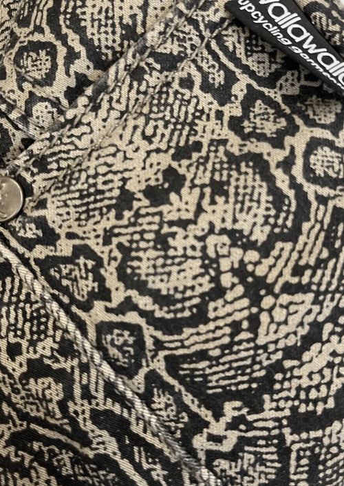 BROWN SNAKEPRINT CROSSBODY BAG