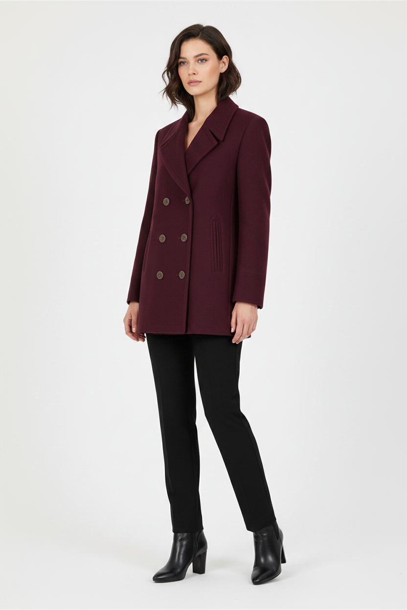 PURPLE WOOL COAT