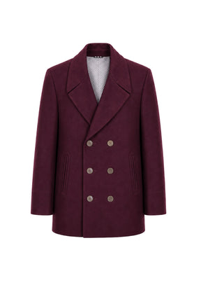 PURPLE WOOL COAT