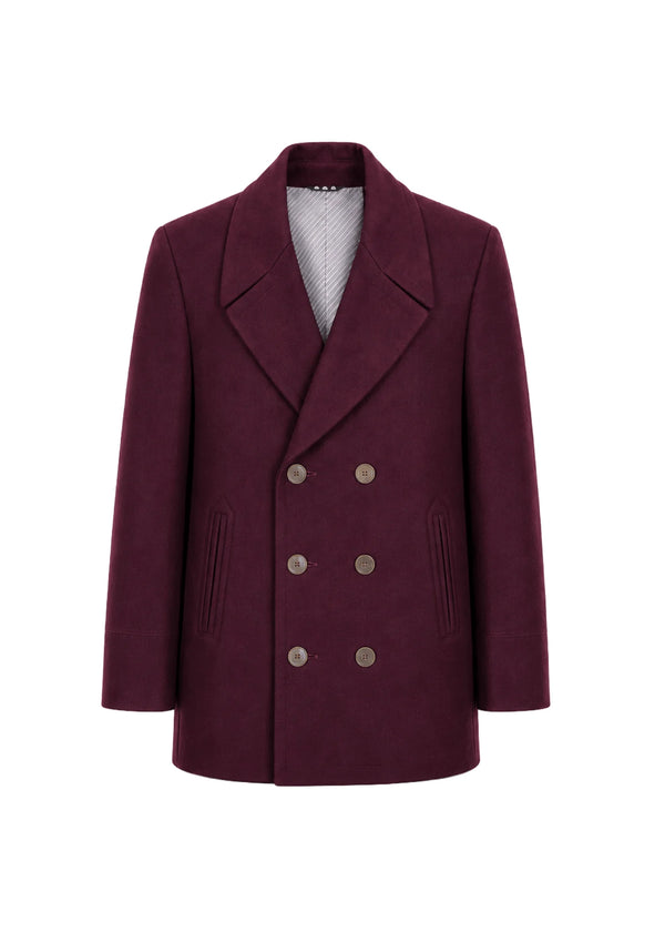 PURPLE WOOL COAT