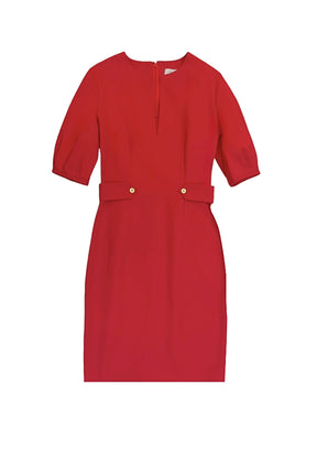 DARK RED MIDI DRESS