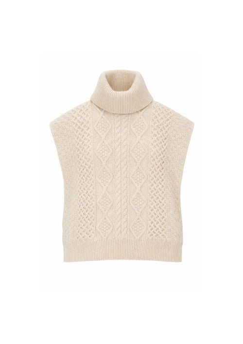 Pull sans manches blanc