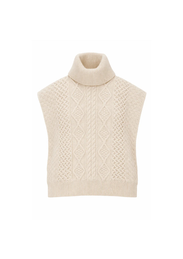 OFF WHITE SLEEVELESS SWEATER