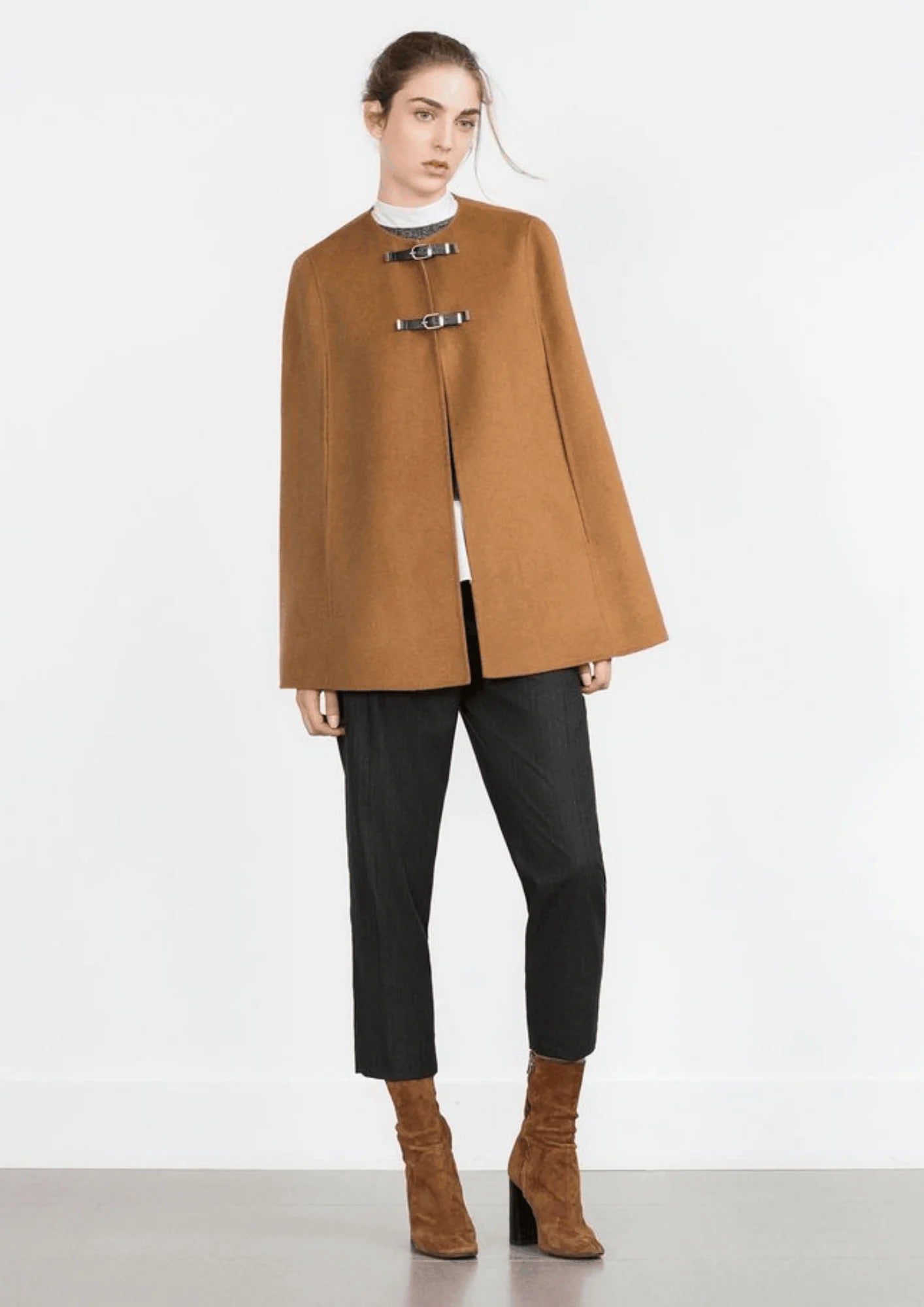 Camel Wool Cape Poncho - Zara I Rent or Buy now – codressing