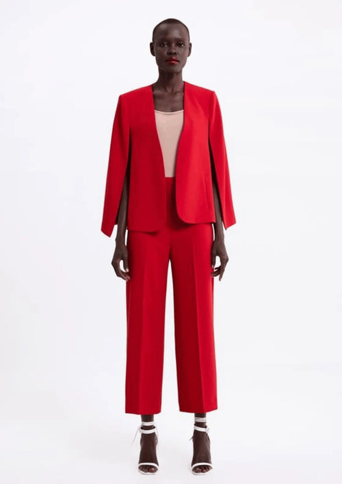 RED CAPE BLAZER