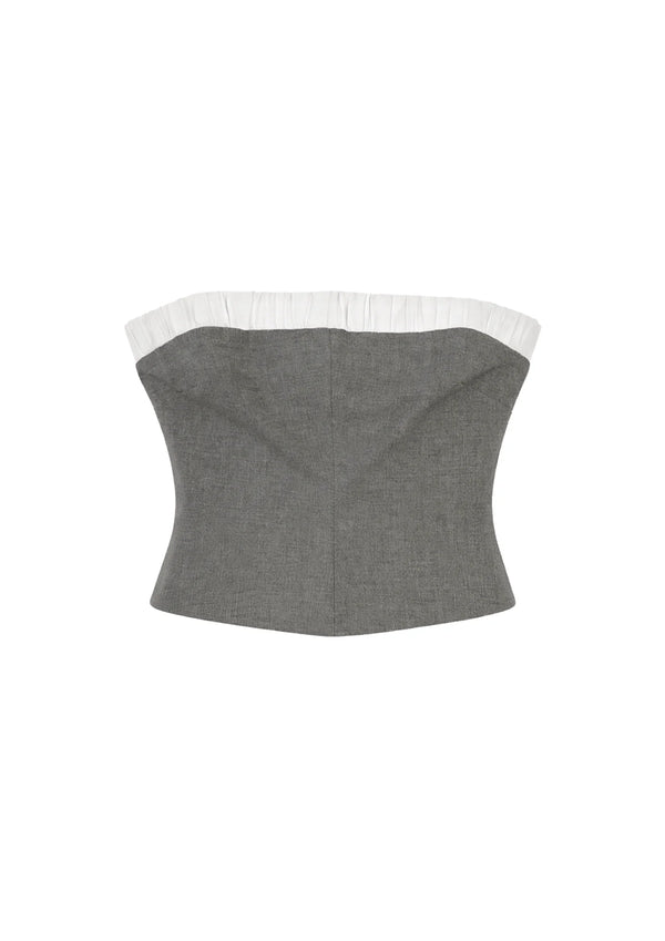 GREY CORSET TOP