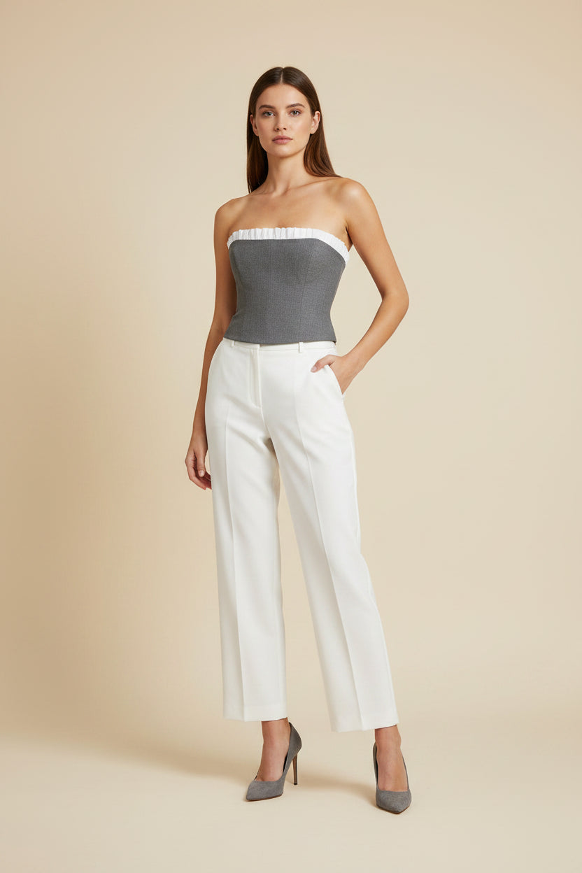 GREY CORSET TOP