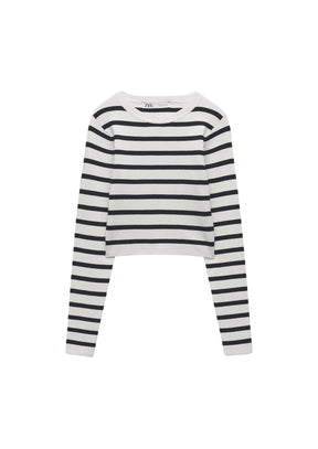 STRIPED RIBBED SWEATER