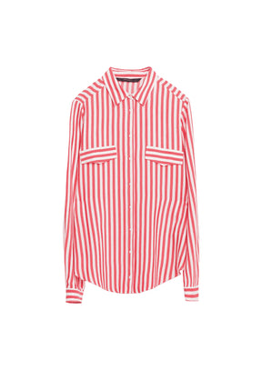 CHEMISE RAYÉE ROUGE