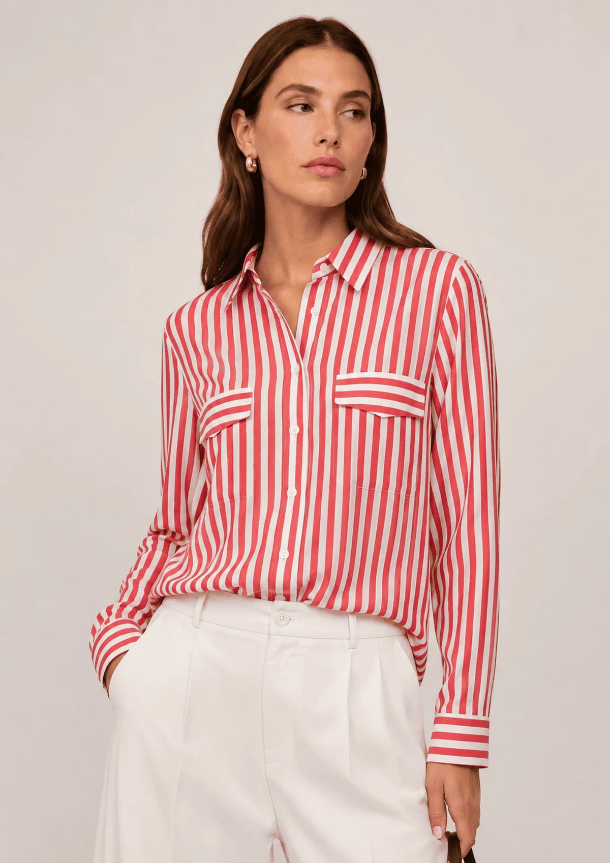 CHEMISE RAYÉE ROUGE