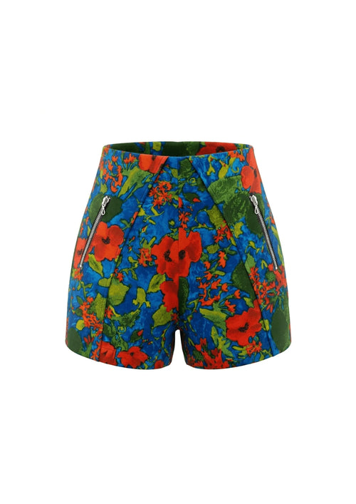 FLORAL HIGH WAIST SHORTS