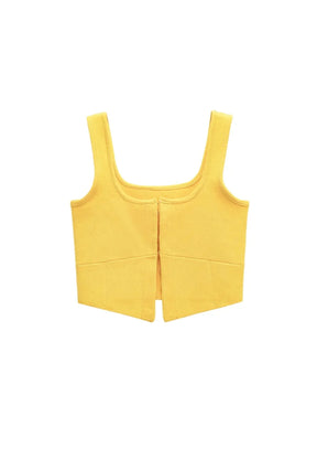 YELLOW KNIT TOP