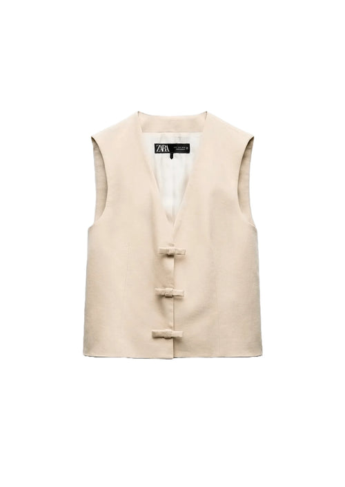 LINEN BLEND WAISTCOAT