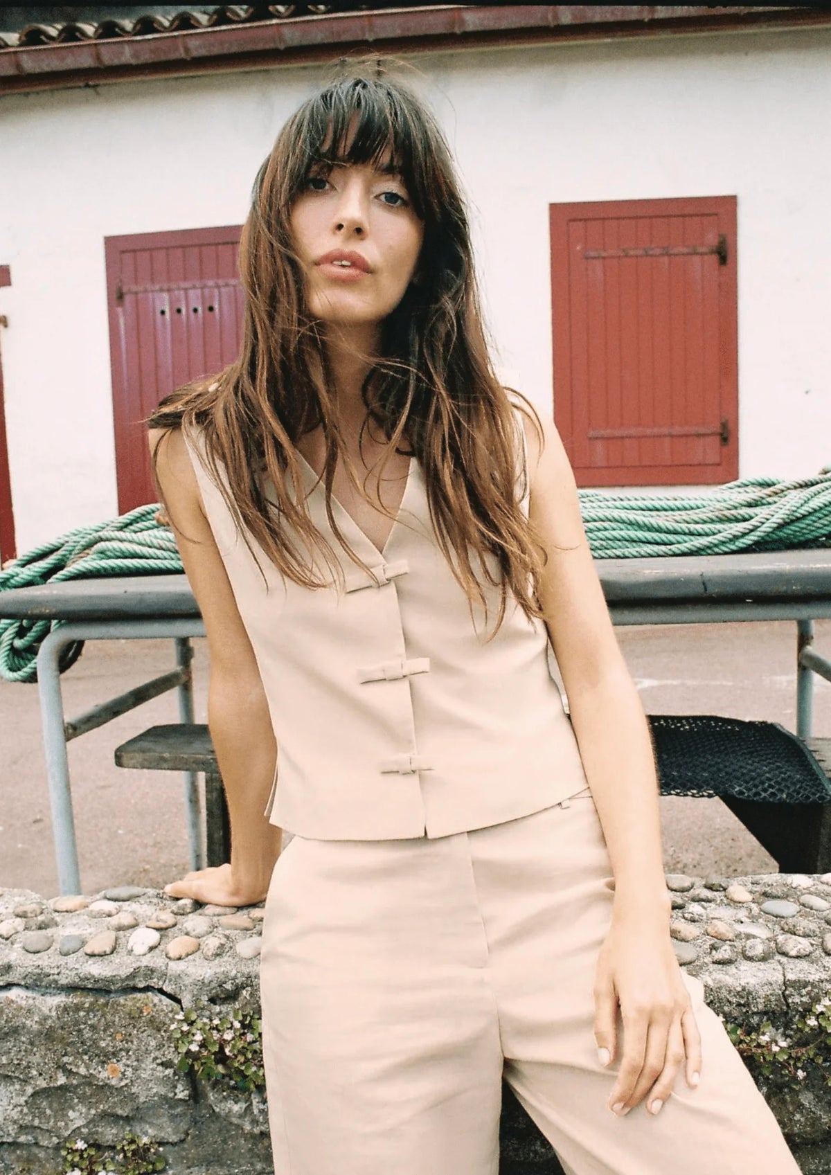 LINEN BLEND WAISTCOAT