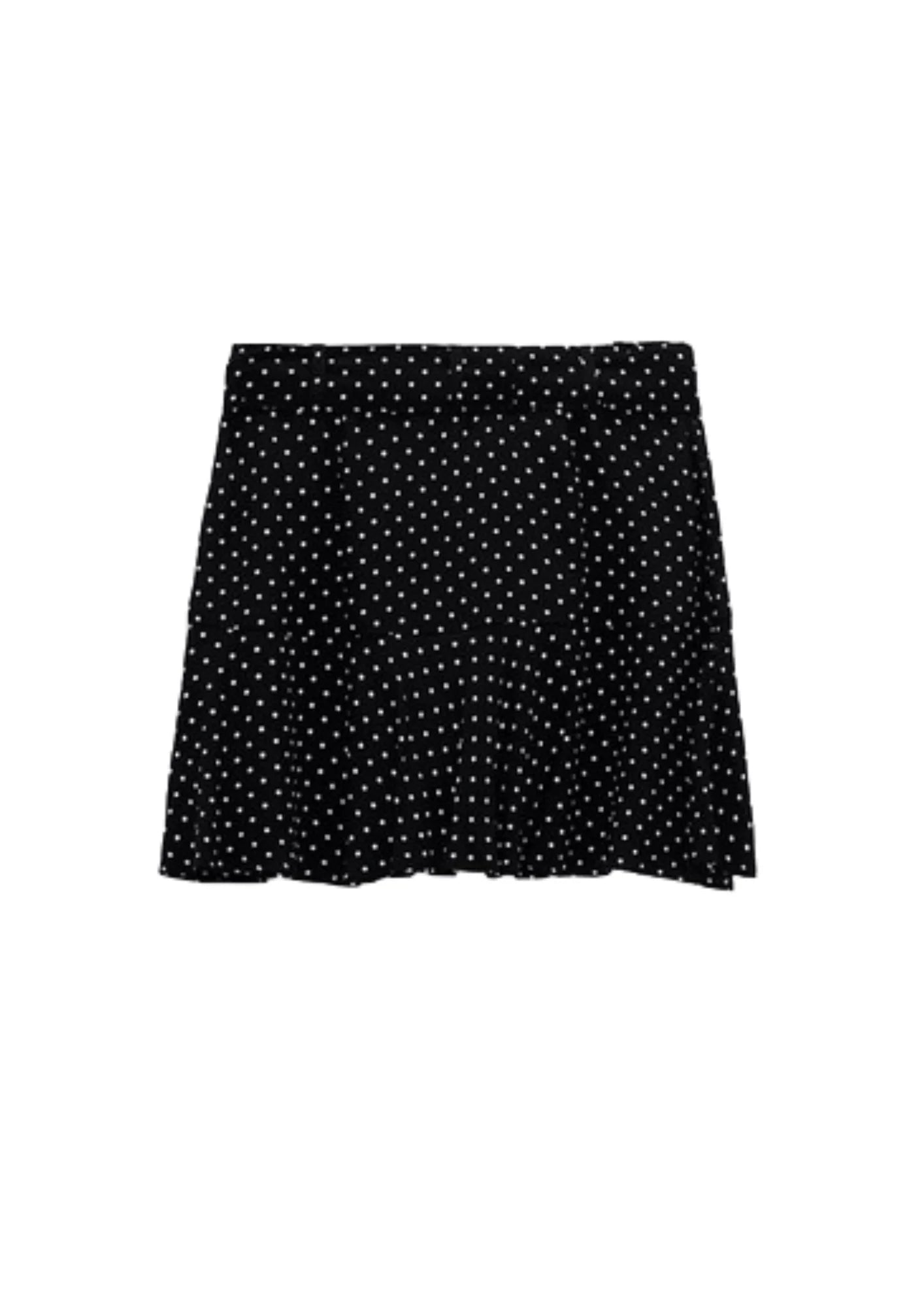 BLACK POLKA-DOT MINI SKORT