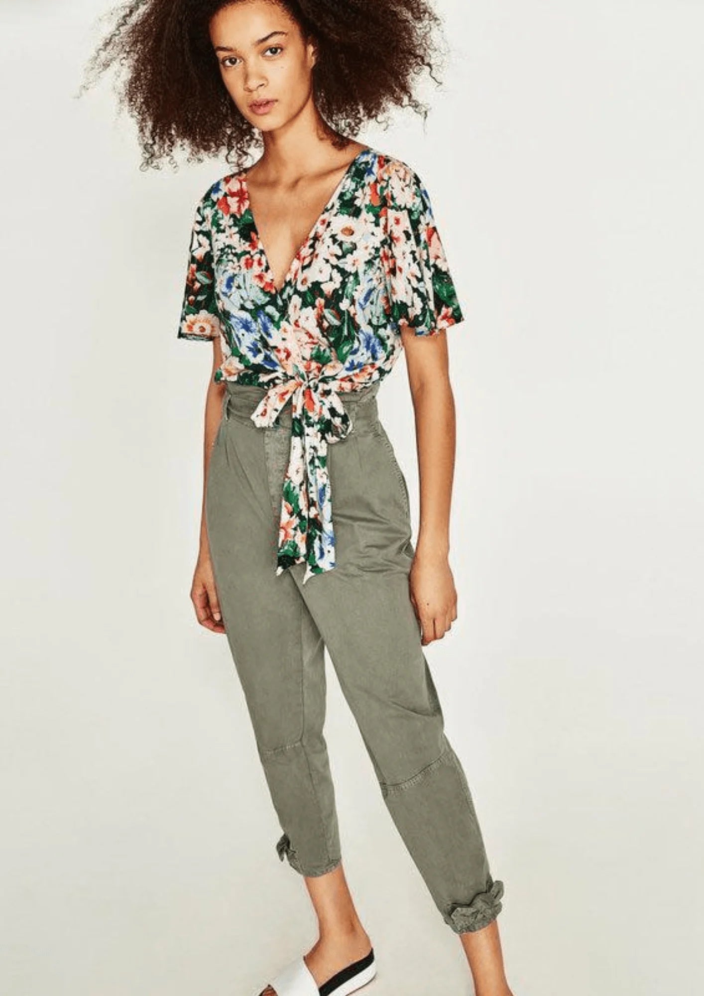 FLORAL WRAP TOP