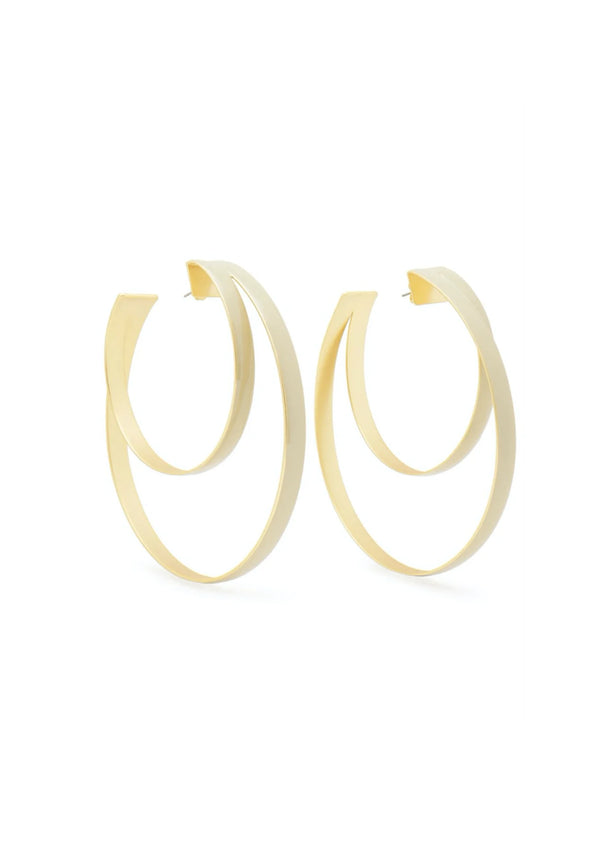 ENAMELED GOLDEN EARRINGS