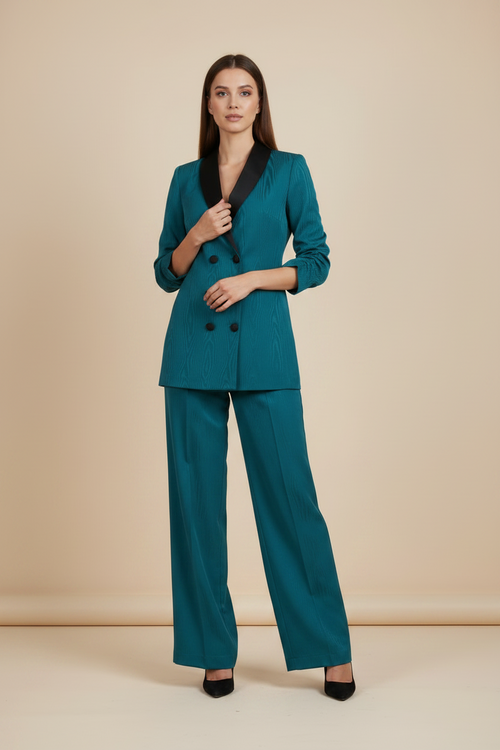 CARIBBEAN GREEN LONG BLAZER