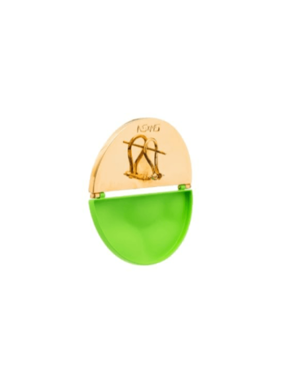 ROUND EARRINGS - GREEN AND GOLD - codressing