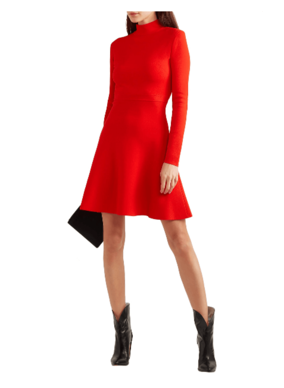 TWO-TONE MINIDRESS - RED AND BEIGE - codressing