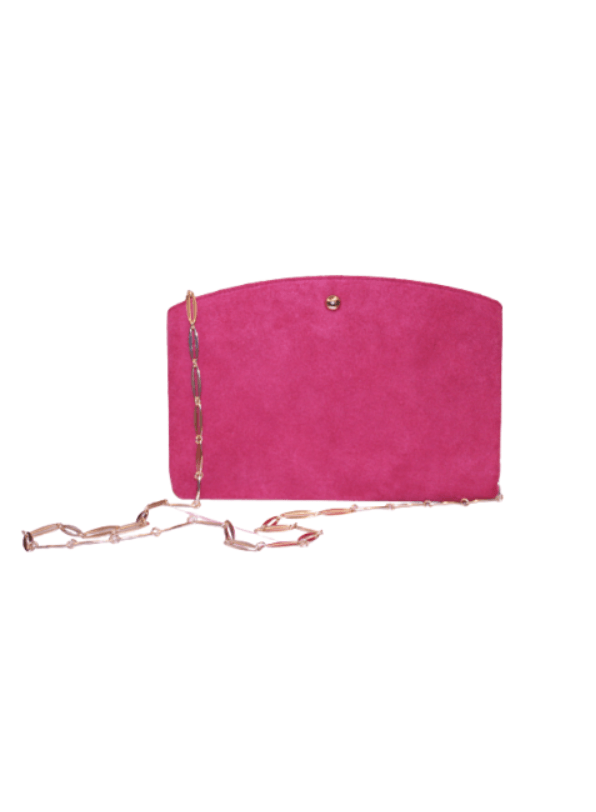 RED CLUTCH BAG WITH GOLDEN CHAIN - codressing