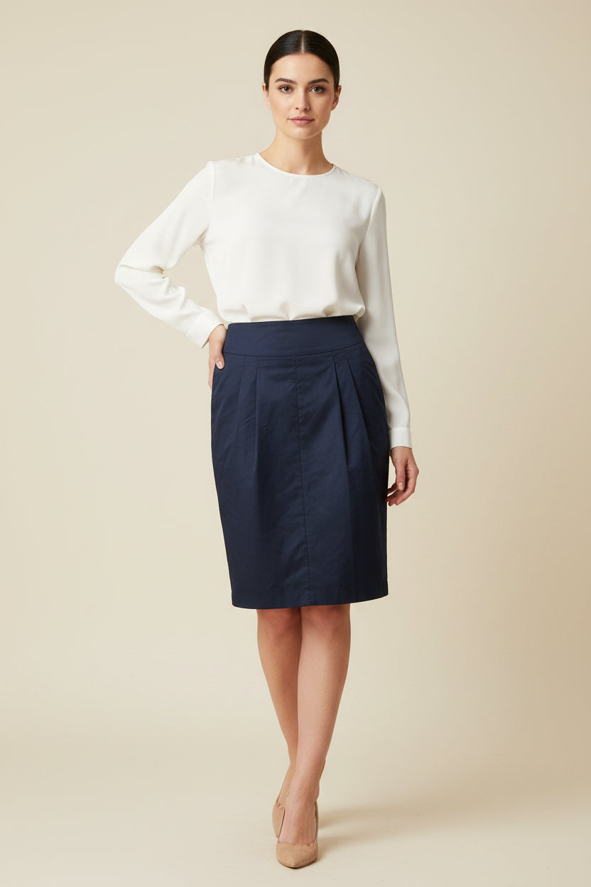 NAVY BLUE MINI SKIRT