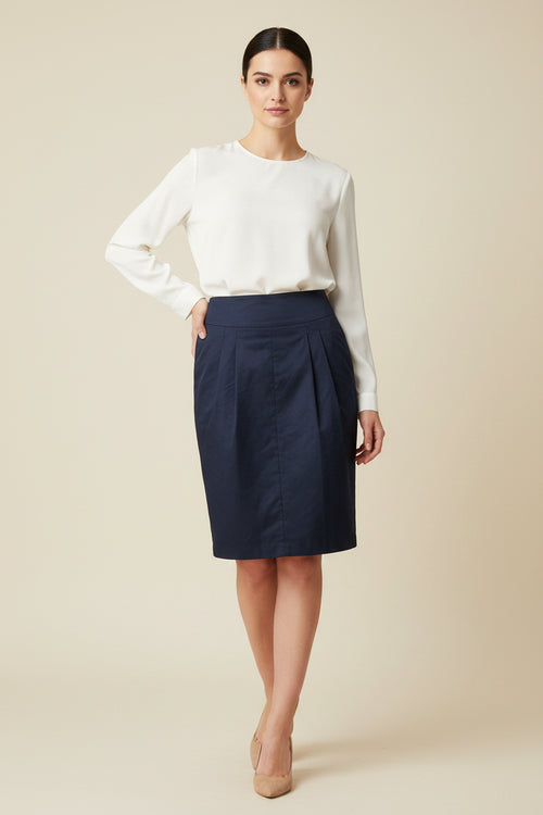 NAVY BLUE MINI SKIRT