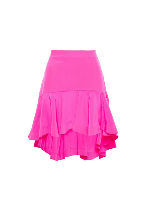 PINK ASYMMETRIC MINI SKIRT
