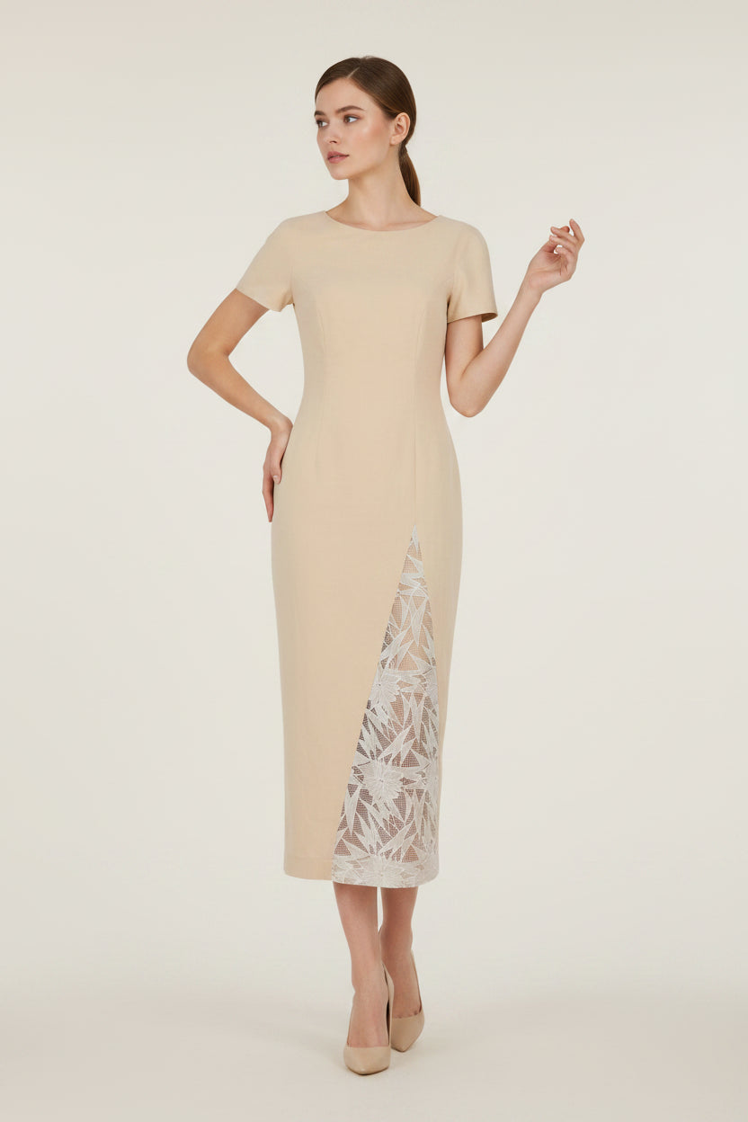 ROBE MIDI EN LIN IMPRIMÉ FLORAL