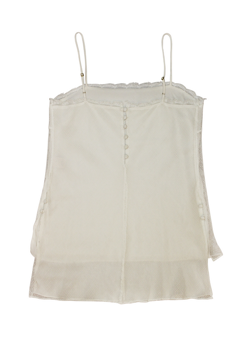 Haut en dentelle ivoire