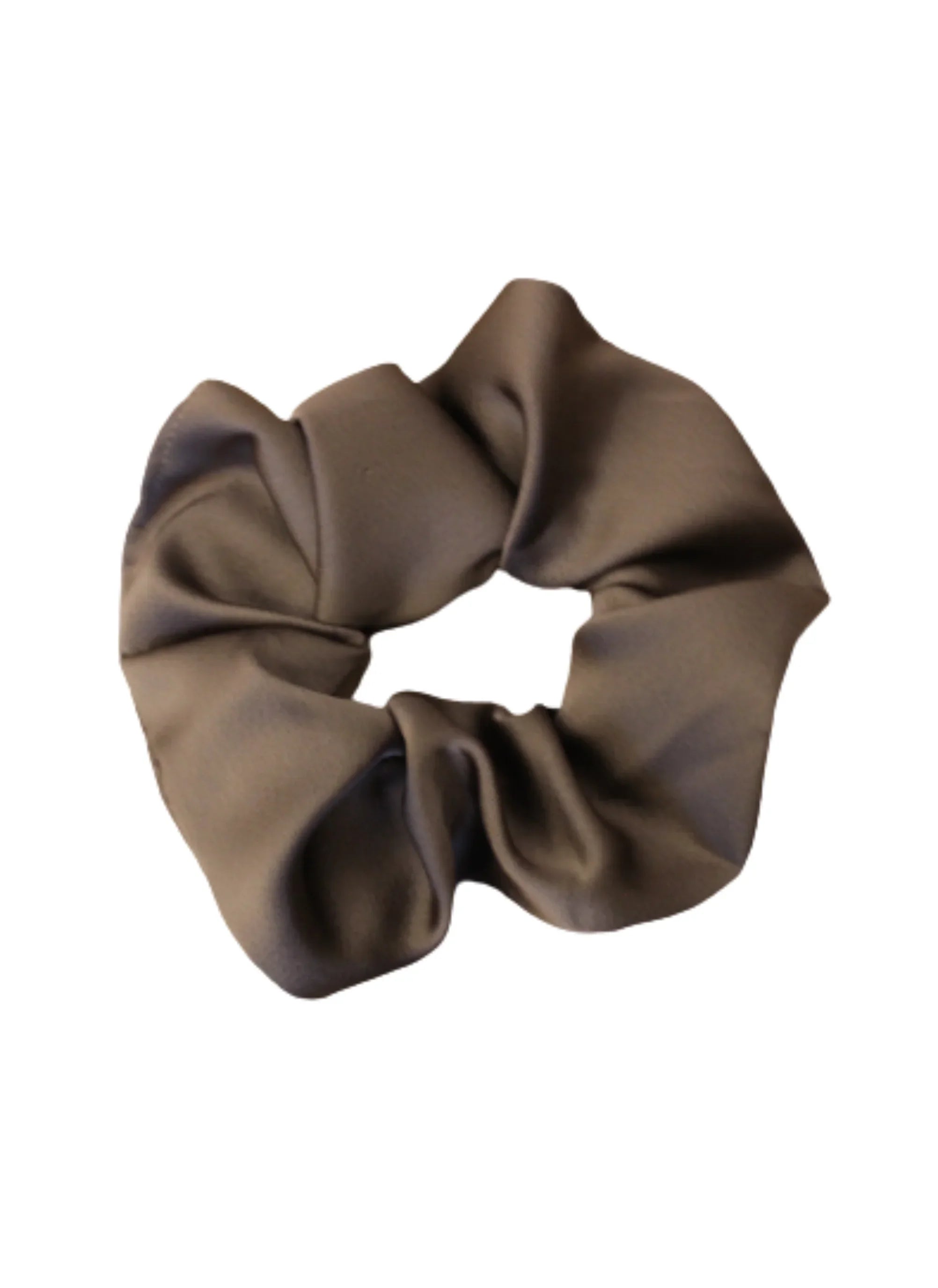 BROWN SILK SCRUNCHIE