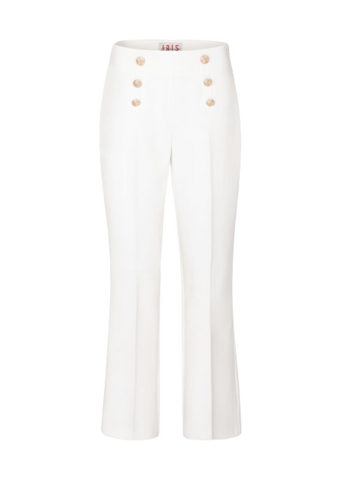 WHITE HIGH-WAIST PANTS