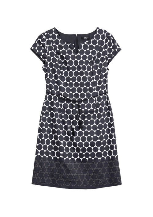 NAVY BLUE POLKA-DOT DRESS