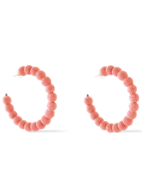 Boucles d'oreilles de cerceau de corail