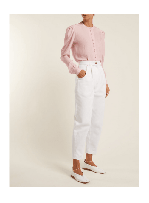 SILK POLKA-DOT BLOUSE