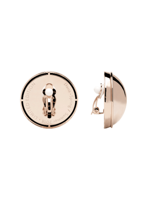 ROSE GOLD ROUND CLIP EARRINGS