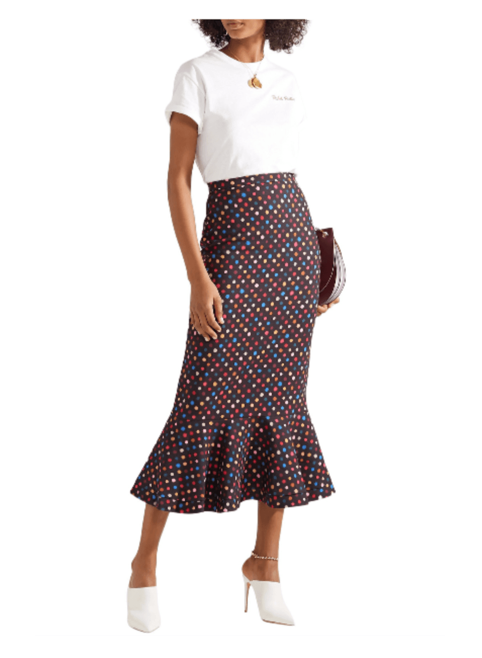 PENCIL POLKA DOTS SKIRT