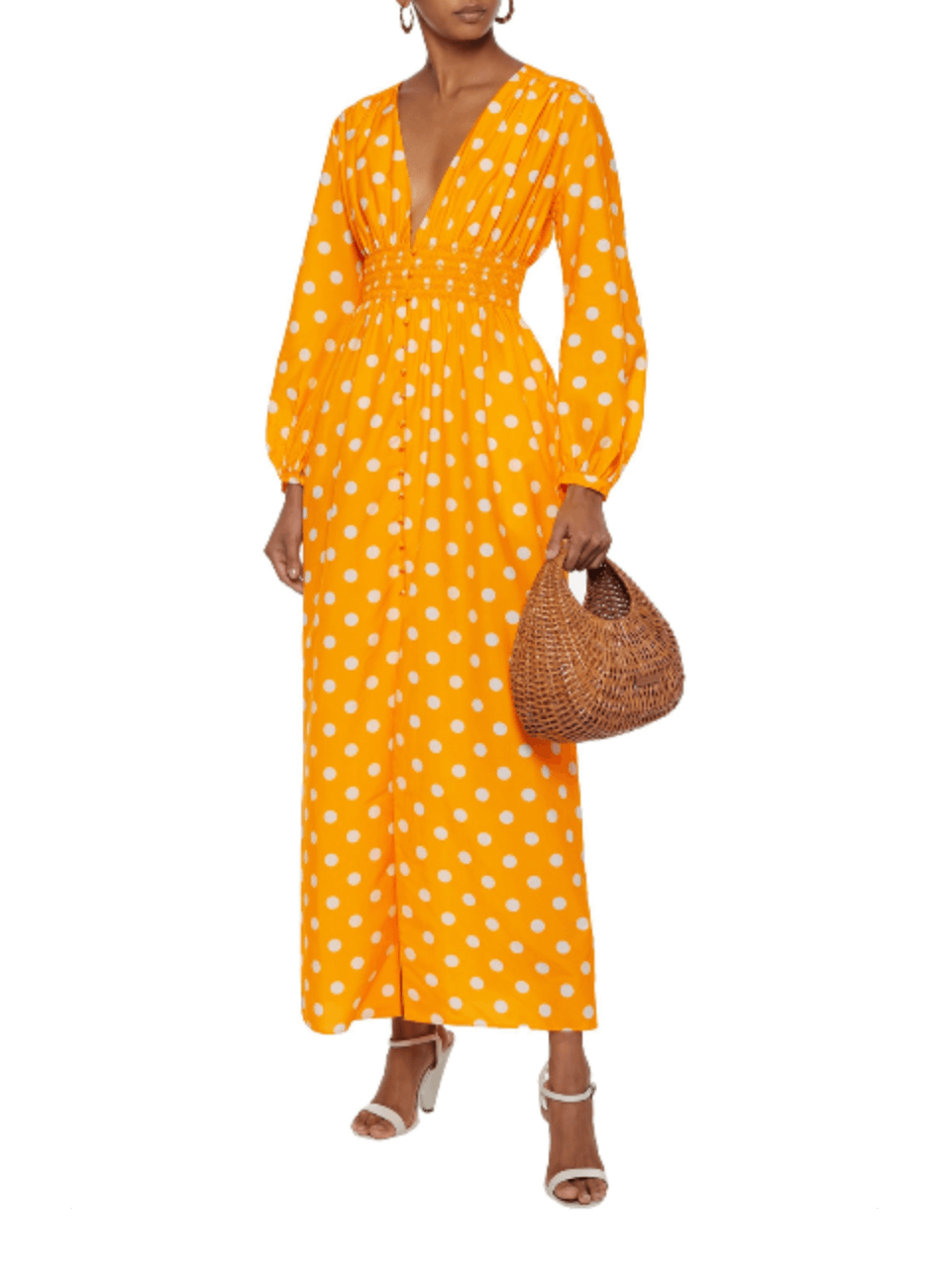 Gelbes Kleid mit Tupfen