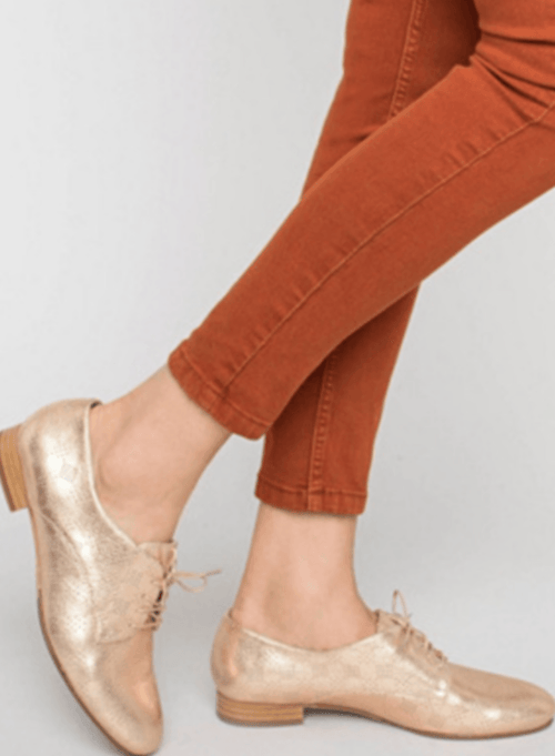 GOAT LEATHER SHOES IN GOLD