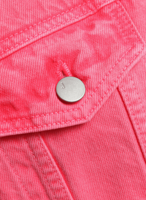 Veste en jean rose rose
