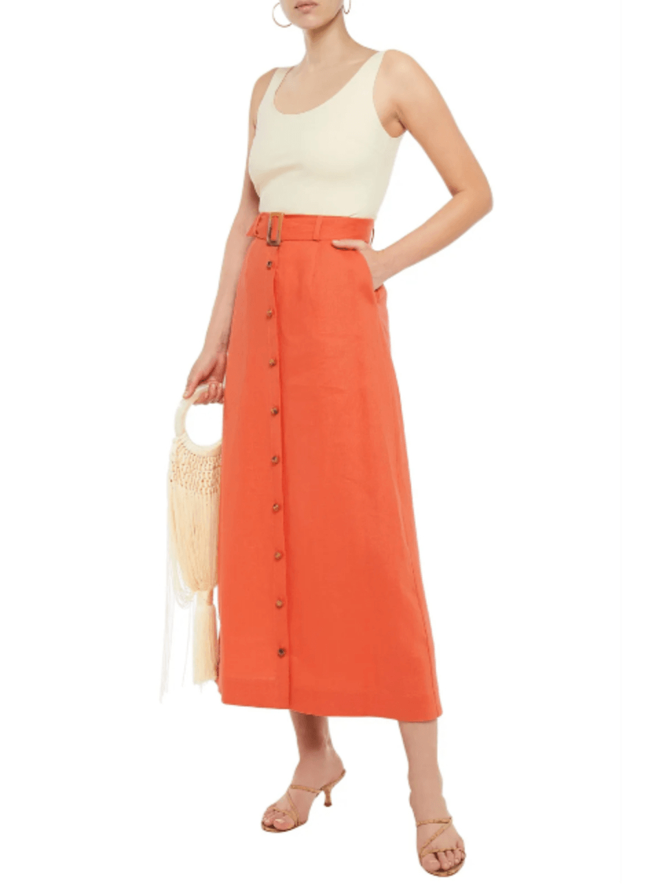 Jupe maxi celtée orange