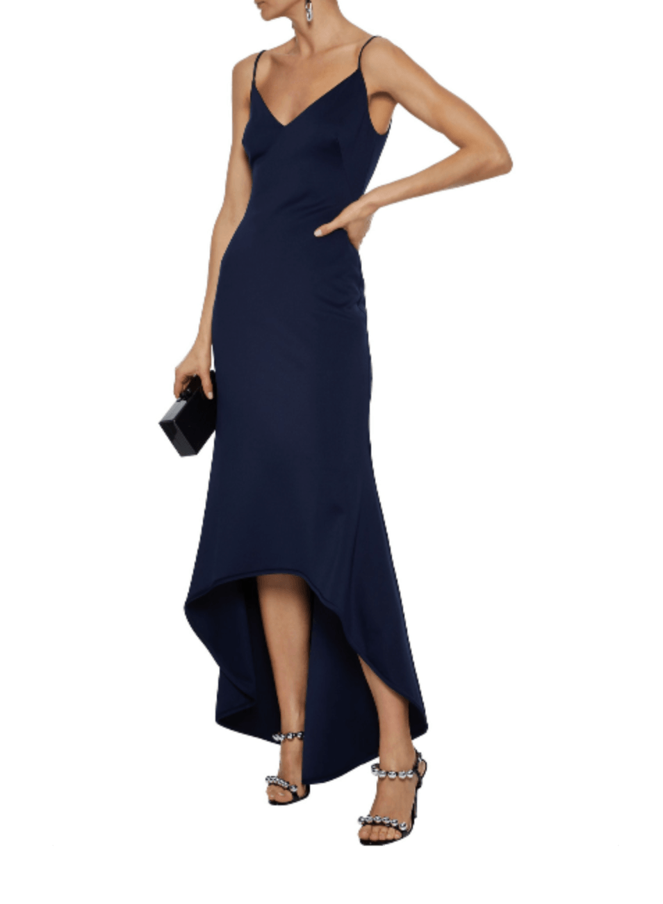 ASYMETRIC GOWN - NAVY BLUE - codressing