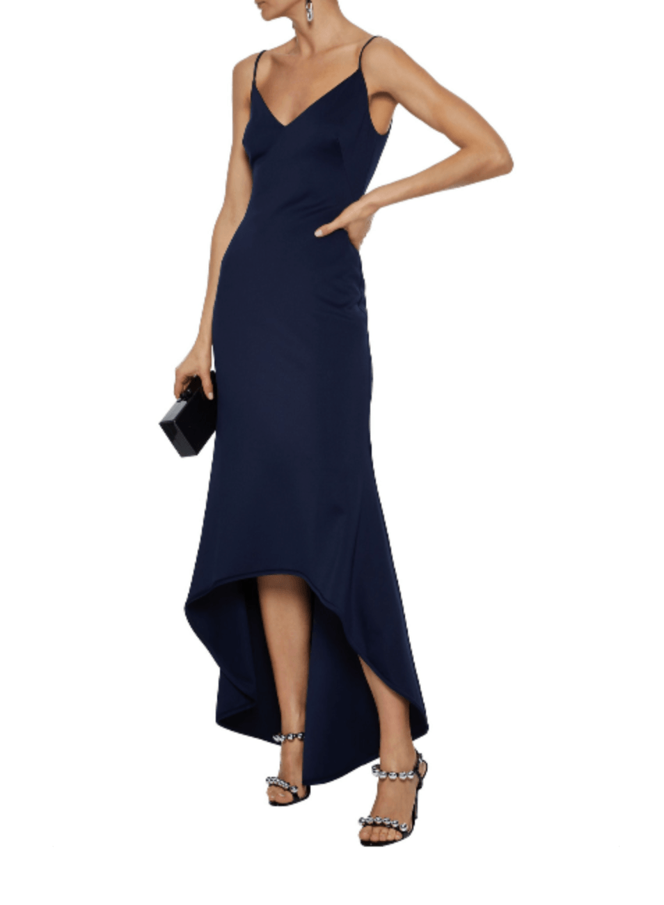 Robe asymétrique bleu marine