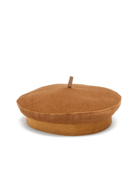 BROWN CORDUROY BERET
