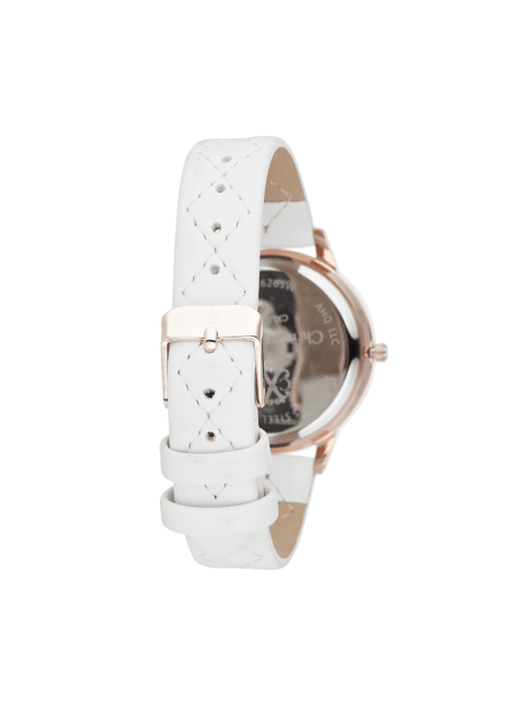 WHITE QUARTZ WATCH WITH CRYSTALS