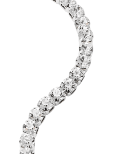 SILVER BRACELET WITH CRYSTALS
